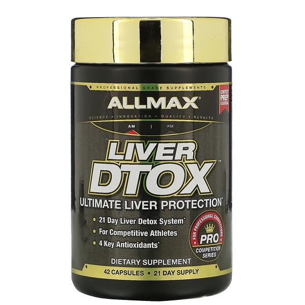 ALLMAX Nutrition, 超強力シリマリン（オオアザミ）とターメリック（95%クルクミン）配合健康サポート、42カプセル