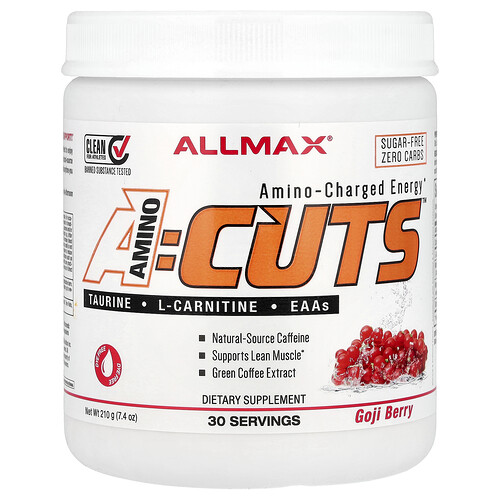 Allmax ACUTS™, Amino-Charged Energy, Goji Berry, 7.4 oz (210 g)