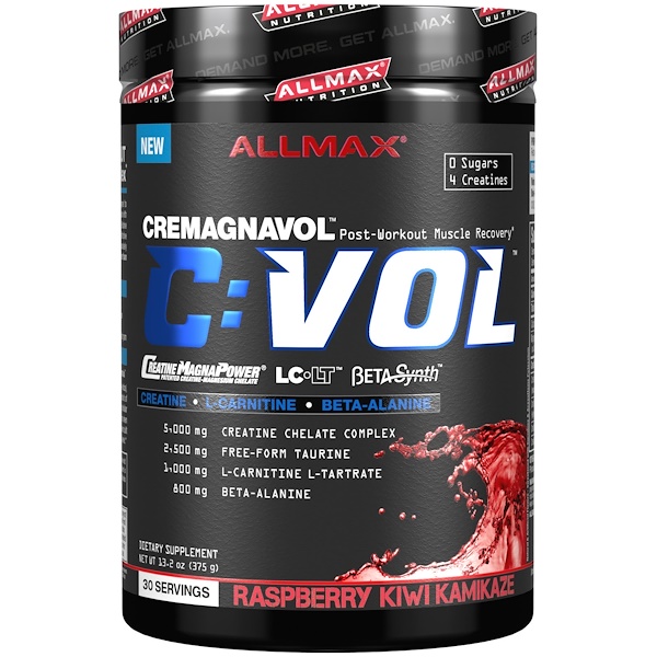 ALLMAX Nutrition, CVOL, PostWorkout Muscle Recovery, Raspberry Kiwi Kamikaze, 13.2 oz (375 g
