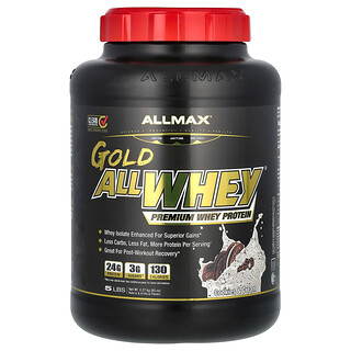 ALLMAX, Gold AllWhey, първокласен суроватъчен протеин, бисквитки и сметана, 5 фунта (2,27 кг)