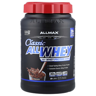ALLMAX, Classic AllWhey®（クラシックオールホエイ）、100％ホエイプロテインソース、チョコレート、907g（2ポンド）