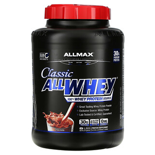 ALLMAX Nutrition, Classic AllWhey، بروتين شرش اللبن 100%، الشيكولاتة، 5 رطل (2.27 كجم)