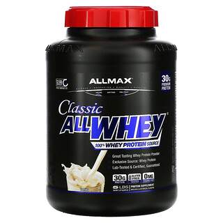 ALLMAX Nutrition, بروتين مصل اللبن كلاسيكي، 100% بروتين مصل اللبن، فانيليا فرنسية، 5 رطل (2,27 كج)