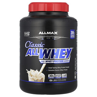ALLMAX, CLASSIC ALLWHEY®, 100 % fuente de proteína de suero de leche, Vainilla, 2,27 kg (5 lb)