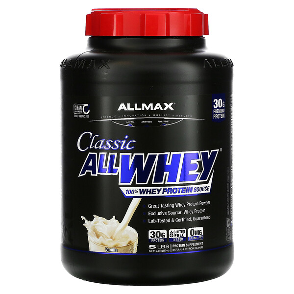 AllWhey Classic, 100% Whey Protein Source, Vanilla, 5 lbs (2.27 kg)