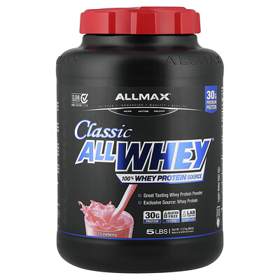 ALLMAX, CLASSIC ALLWHEY®, 100% Whey Protein Source, Strawberry, 5 lbs (2.27 kg)