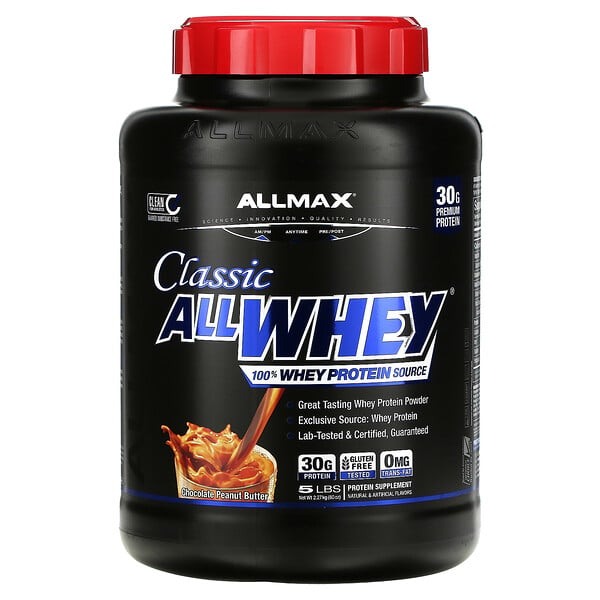 ALLMAX Nutrition, 經典 AllWhey，全乳清蛋白，巧克力花生醬，5 磅（2.27 千克）