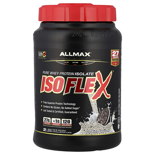 ALLMAX, ISOFLEX®, Aislado de proteína de suero de leche puro, Galletas y crema, 907 g (2 lb)