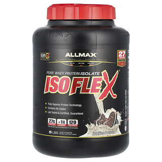 ALLMAX‏, Isoflex®‎, חלבון מי גבינה מבודד טהור, עוגיות ושמנת, 2.27 ק"ג (5 ליברות)