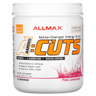 ALLMAX Nutrition ACUTS, Amino-Charged Energy Drink, Pink Lemonade, 7.4 oz (210 g)