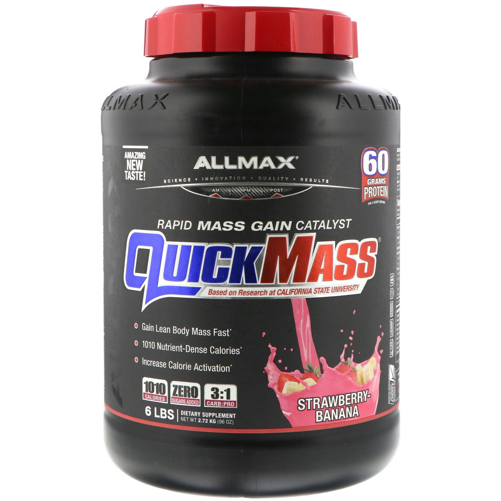 ALLMAX Nutrition, Quick Mass, Rapid Mass Gain Catalyst, Strawberry ...