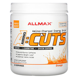 ALLMAX Nutrition, ACUTS（エイカッツ）、アミノチャージエネルギードリンク、オレンジ、210g（7.4オンス）
