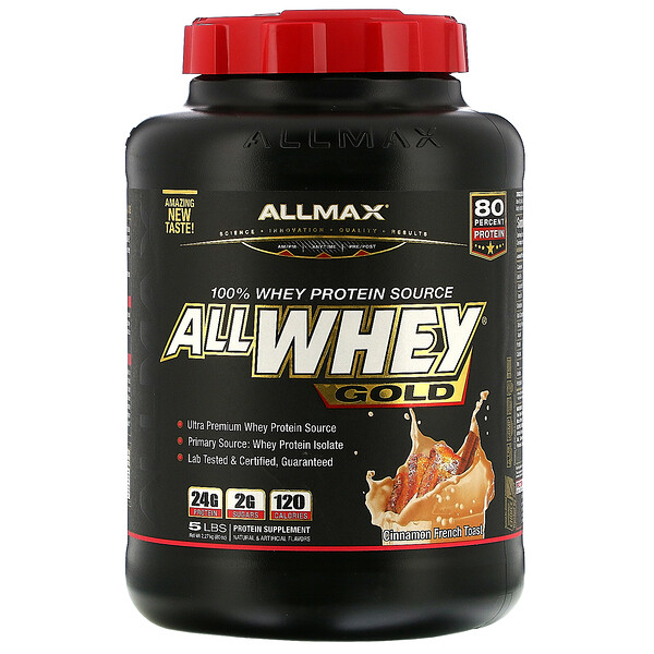 Allmax Nutrition Allwhey Gold 100 Whey Protein Premium Whey Protein Isolate Cinnamon 7338