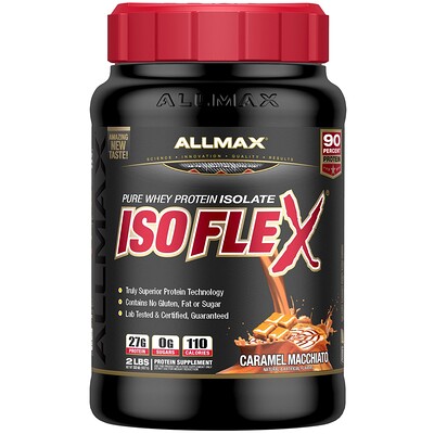 

Isoflex, 100% ультрачистый изолят сывороточного протеина (WPI - Технология ионной фильтрации), карамельное маккиато, 2 фунта (907 г)