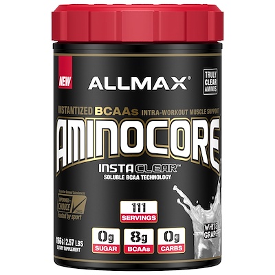 

AMINOCORE, Instantized BCAAs Intra-Workout Muscle Support, White Grape, 2.57 lbs (1166 g)