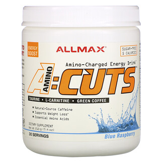 ALLMAX Nutrition, ACUTS، مشروب طاقة مشبع بالأحماض الأمينية، بنكهة توت العليق الأزرق، 7.4 أونصة (210 جم)