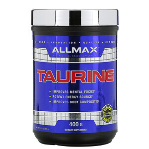 Оллмакс Нутришн, Taurine, Vegan + Gluten-Free, Unflavored, 3,000 mg, 14.11 oz (400 g) отзывы