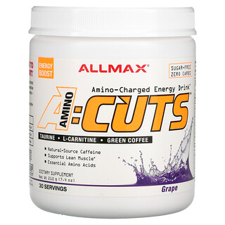 ALLMAX Nutrition, ACUTS، مشروب طاقة مشبع بالأحماض الأمينية، نكهة عنب العليق، 7.4 أونصات (210 جم)