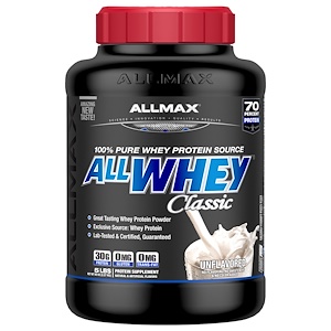 ALLMAX Nutrition, AllWhey Classic, 100% сывороточный протеин, без вкусовых добавок, 2,27 кг