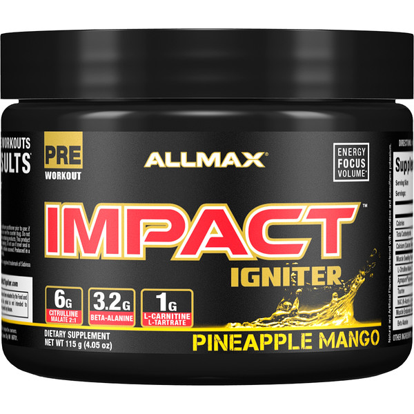 ALLMAX Nutrition, Impact Igniter PreWorkout, Pineapple Mango, 4.05 oz
