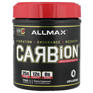ALLMAX, CARBION+™ con electrolitos, Sin sabor, 700 g (24,7 oz)