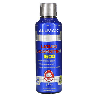 ALLMAX Nutrition, 1500 L-Carnitine liquide de punch aux fruits, 16 oz (473 ml)