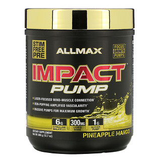 ALLMAX Nutrition, Impact（インパクト）パンプ、パイナップルマンゴー、360g（12.7オンス）