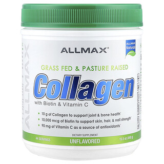 ALLMAX, Collagène avec biotine et vitamine C, Non aromatisé, 440 g