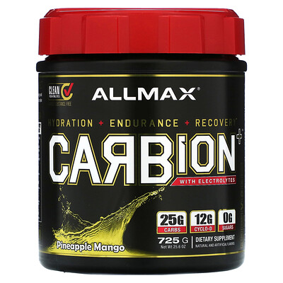 

ALLMAX CARBION+ with Electrolytes Pineapple Mango 25.6 oz (725 g)