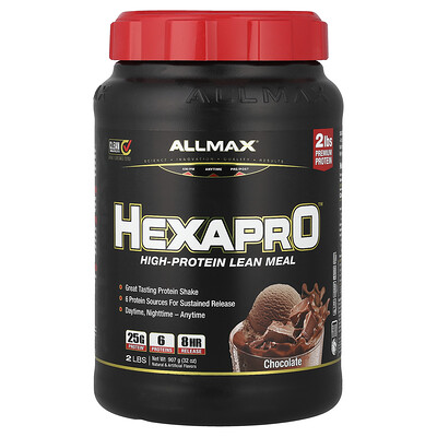 ALLMAX, Hexapro™, Comida magra con alto contenido de proteínas, Chocolate, 907 g (2 lb)