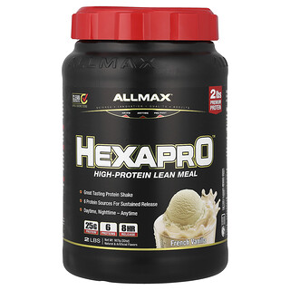 ALLMAX, Hexapro™, Repas maigre riche en protéines, Vanille française, 907 g
