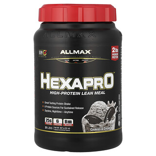 ALLMAX, HEXAPRO, Comida magra con alto contenido de proteínas, galletas y crema`` 907 g (2 lb)
