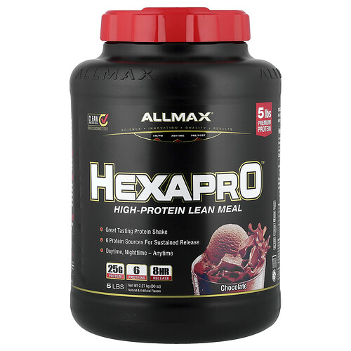 ALLMAX, Hexapro™, High-Protein Lean Meal, proteinreiche, magere Mahlzeit, Schokolade, 2,27 kg (5 lbs.)