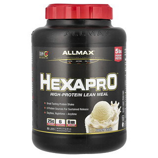 ALLMAX, Hexapro, Mezcla de 6 proteínas ultraprémium, Vainilla francesa, 2,27 kg (5 lb)