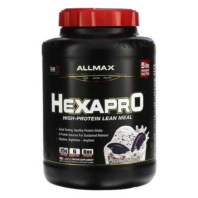 

ALLMAX Hexapro High-Protein Lean Meal Cookies & Cream 5 lbs (2.27 kg)