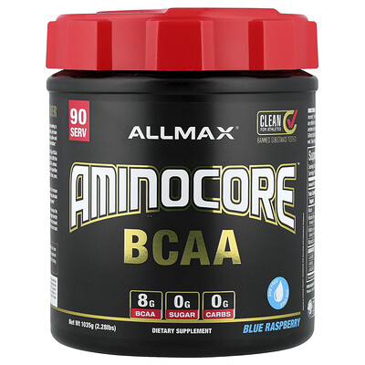 ALLMAX, AMINOCORE™, BCAA, Frambuesa azul, 1035 g (2,28 lb)