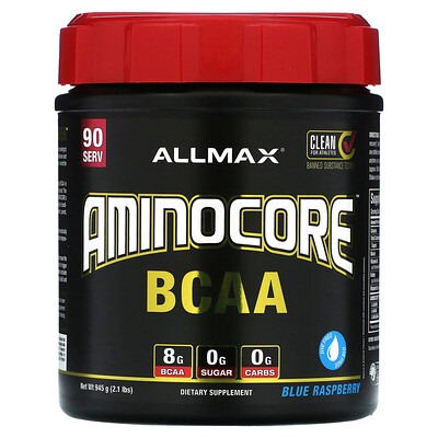 

ALLMAX AMINOCORE BCAA голубая малина 945 г (2 1 фунта)