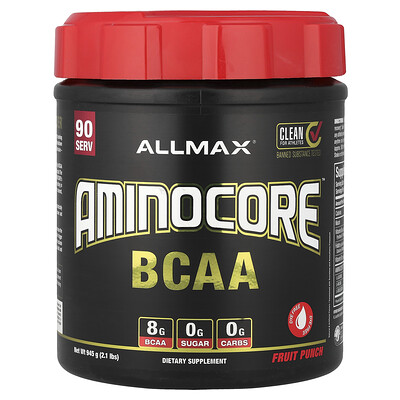 ALLMAX, AMINOCORE™, BCAA, Ponche de frutas, 945 g (2,1 lb)