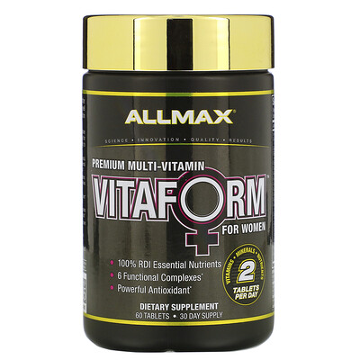 ALLMAX Nutrition Vitaform, мультивитамин премиального качества для женщин, 60 таблеток