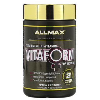 ALLMAX Nutrition, Vitaform（ビタフォーム）、女性用プレミアムマルチビタミン、60粒