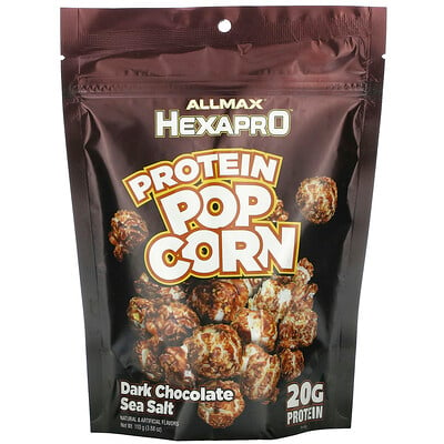 

ALLMAX Nutrition HEXAPRO Protein Popcorn, морская соль из темного шоколада, 110 г (3,88 унции)