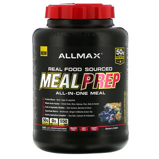 ALLMAX Nutrition, Meal Prep من مصادر غذاء طبيعة، وجبة شاملة، بنكهة فطيرة التوت الأزرق، 5.6 رطل (2.54 جم)