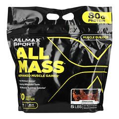 Sport, ALLMASS™, покращений засіб для набору м’язів, шоколад, 2,27 кг