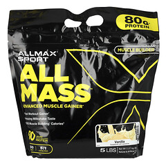 Sport, ALLMASS™, покращений засіб для набору м’язів, ваніль, 2,27 кг