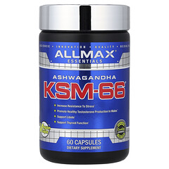 Essentials, ашваганда KSM-66®, 60 капсул (300 мг в 1 капсулі)