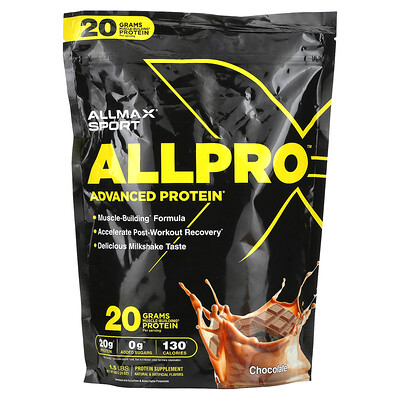 

ALLMAX, Sport, ALLPRO Advanced Protein, Chocolate, 1.5 lbs (680 g)