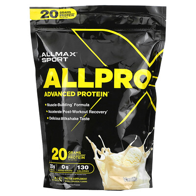 ALLMAX Sport, улучшенный протеин ALLPRO, ваниль, 680 г (1,5 фунта)