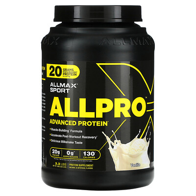 

ALLMAX Sport, ALLPRO Advanced Protein, ваниль, 1453 г (3,2 фунта)