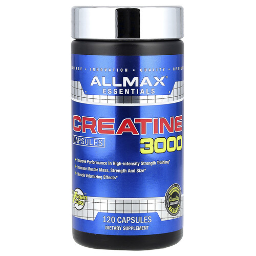 Allmax Creatine 3000, 120 Veggie Caps (750 mg per Capsule)