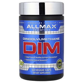 ALLMAX, Essentials, DIM, 60 kapsułek roślinnych (100 mg na kapsułkę)